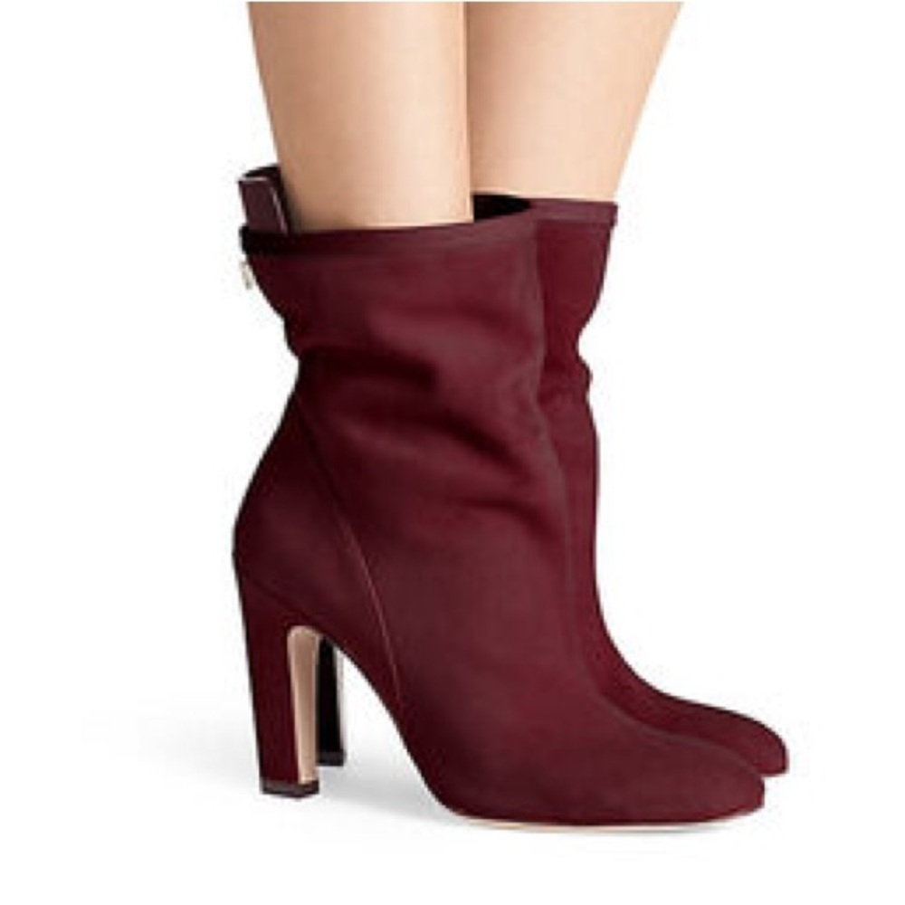 Stuart Weitzman Burgundy Red Suede Boots